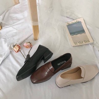 _ORDER_ Loafer mũi vuông da trơn size 35-39 ( có ảnh thật)