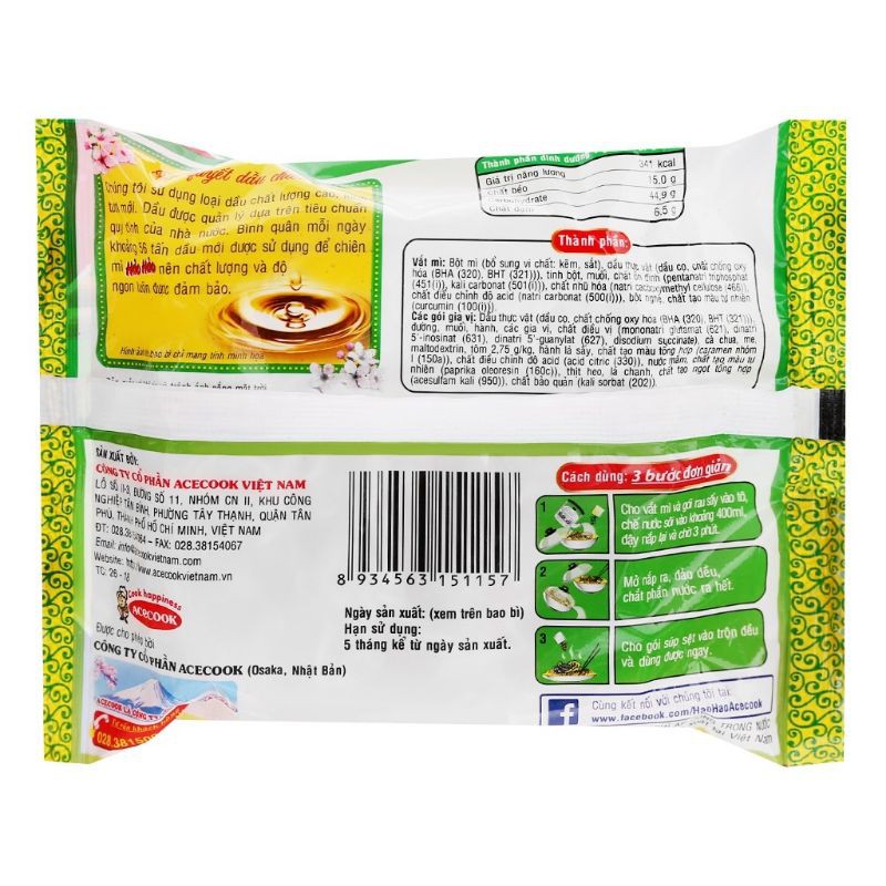 Mì xào Hảo Hảo tôm xào chua ngọt gói 75g | BigBuy360 - bigbuy360.vn