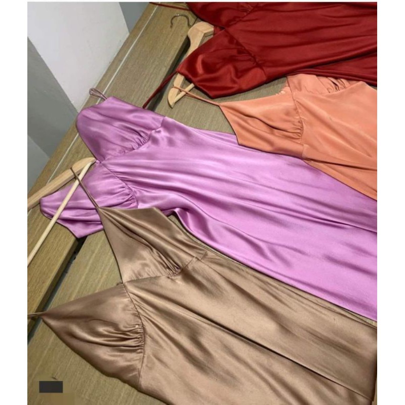 Váy ngủ lụa 2 dây sexy sang trọng [ĐỦ MÀU +ĐỦ SIZE TỚI 100KG TẶNG KÈM CHIP REN]