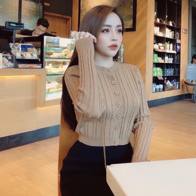 ÁO LEN NÚT THỪNG CHẤT ĐẸP MS15202 | BigBuy360 - bigbuy360.vn