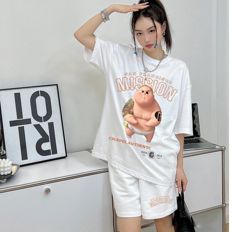 Áo thun nam nữ tay lỡ, áo phông unisex form rộng chất coton mềm mịn thấm hút mồ hôi