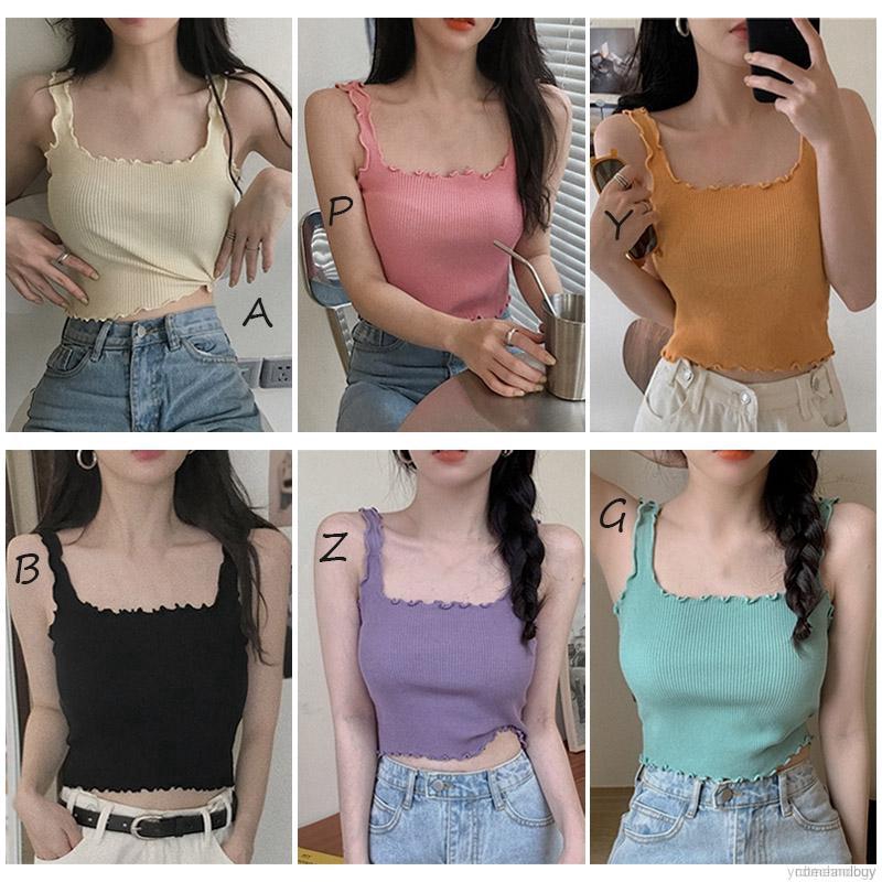 Áo Tank Top Màu Trơn Phong Cách Hàn Quốc