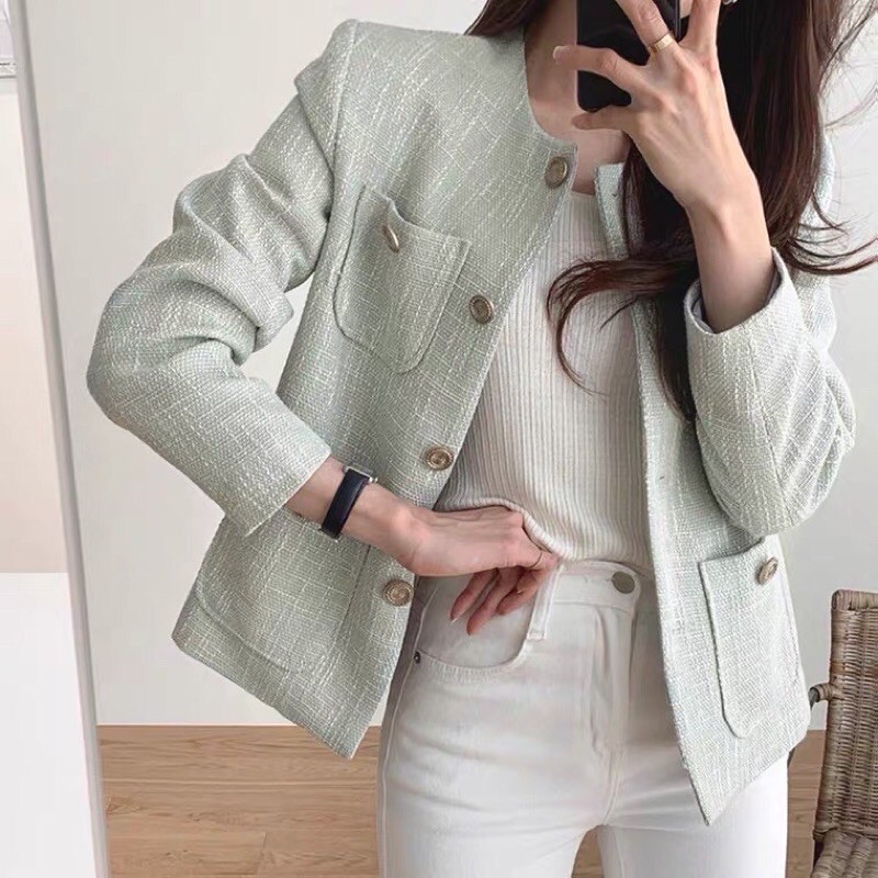 (Hàng có sẵn) Áo Blazer cao cấp dáng ngắn (có ảnh chụp thật) | BigBuy360 - bigbuy360.vn