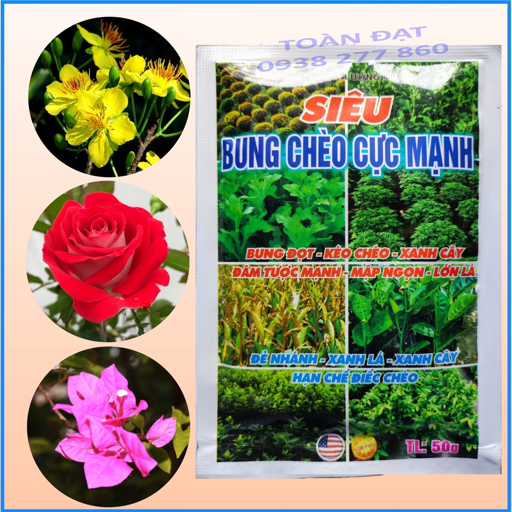 Phân Bón Siêu Bung Chèo Cực Mạnh, Ra Tược Nhanh (50g)