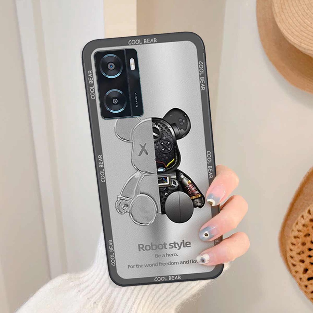 Ốp lưng điện thoại Oppo A57 2022 gấu robot bear, phi hành gia đẹp, vỏ ốp rẻ đẹp
