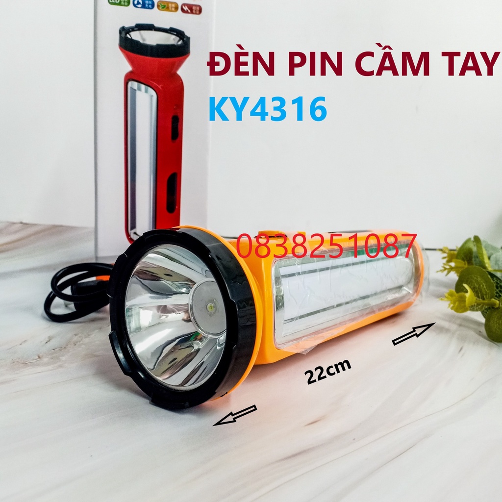 (Sale)Đèn pin sạc 2 chức năng 4316 siêu sáng, tiện lợi