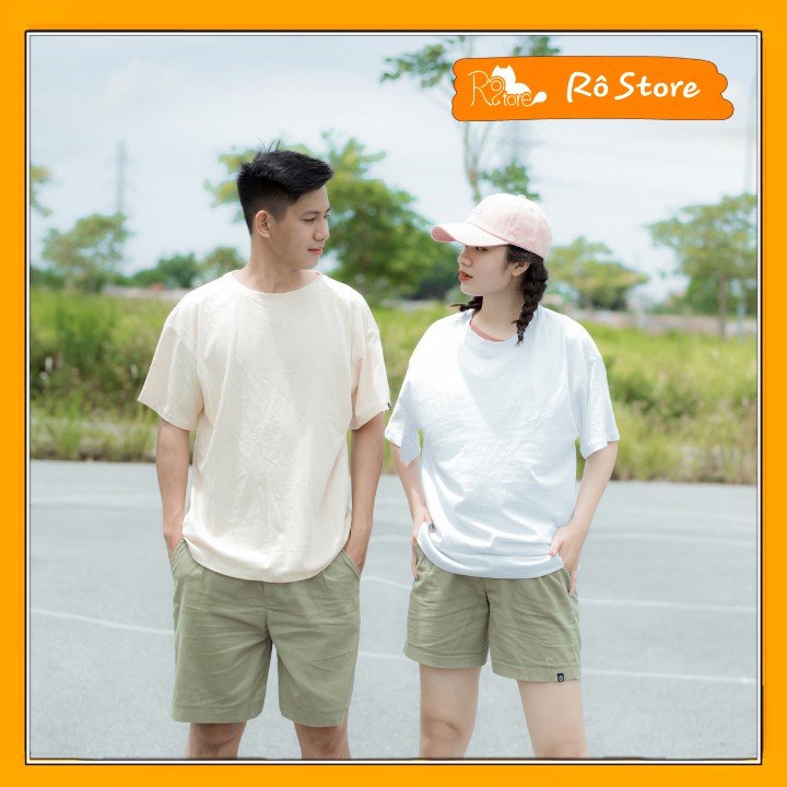 Quần short nhung tăm ống rộng nam nữ form Unisex Đủ 3 màu cực xinh RÔ STORE QS11