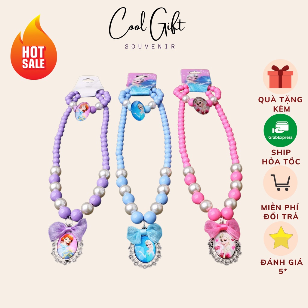 Bộ Vòng Tay Vòng Cổ Công Chúa Elsa, Phụ Kiện Trang Điểm Cho Bé - Coolgift