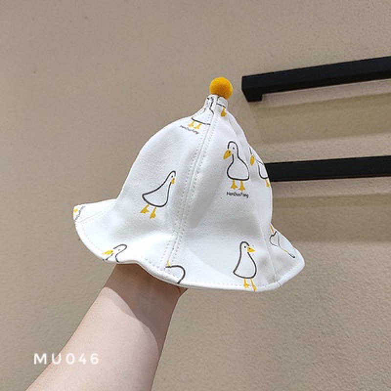 Mũ vải cục bông nhỏ có dây MU046 0-10m