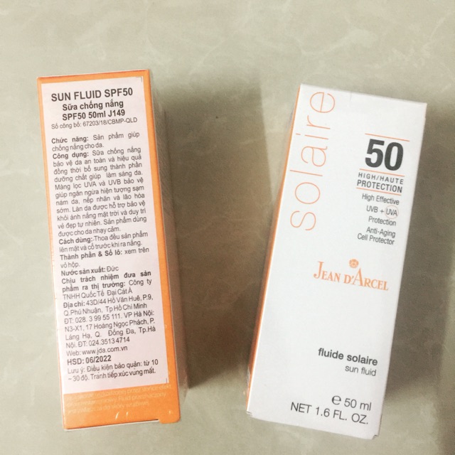 Kem Chống Nắng Sáng Da Dermal Sun Protection Jean D'Arcel