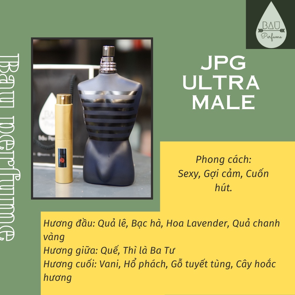 [chính hãng] nước hoa nam JPG Ultra Male _mẫu thử 10ml - 20ml - 30ml | BigBuy360 - bigbuy360.vn