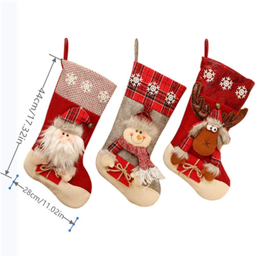 Vớ Đựng Quà Giáng Sinh Cỡ Lớn Có Dây Treo DIY