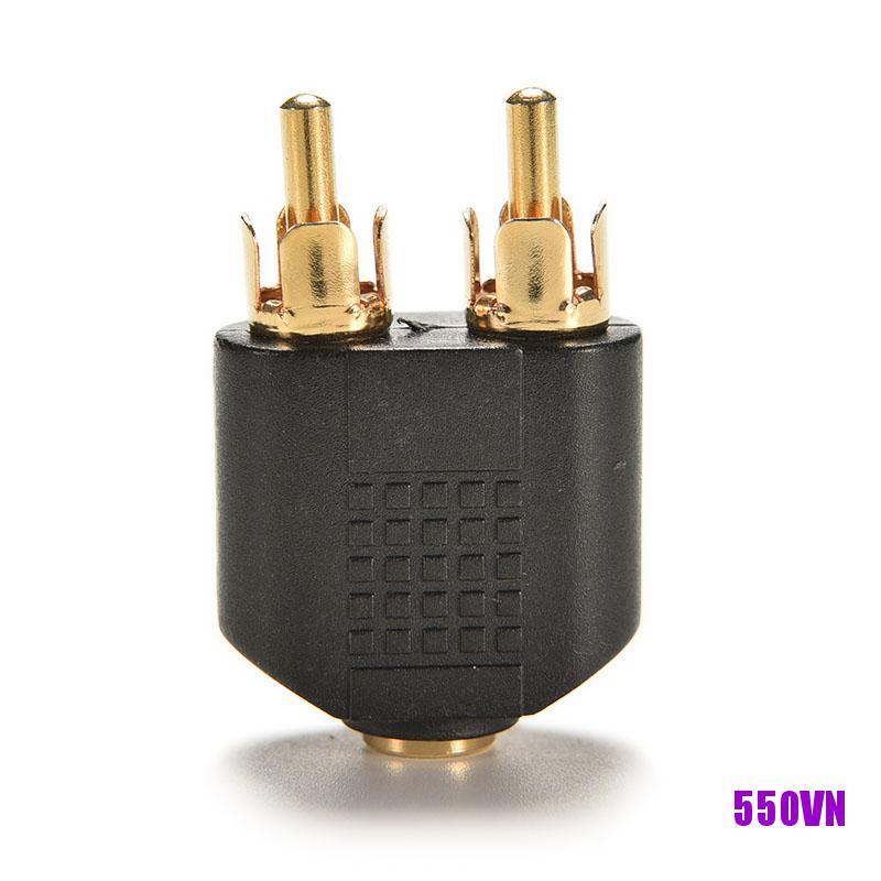 Đầu Chuyển Đổi Âm Thanh Từ Jack 3.5mm Sang 2 Rca Chuyên Dụng | BigBuy360 - bigbuy360.vn