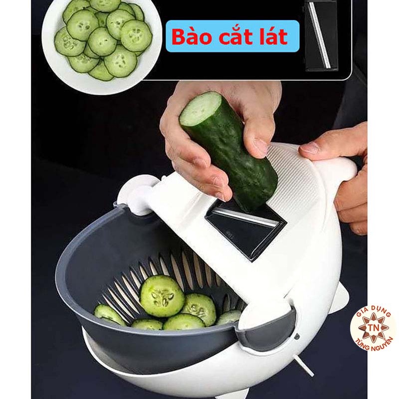 RỔ BÀO GỌT RAU CỦ QUẢ ĐA NĂNG 9 TRONG 1 QUÁ HÓT [RỔ BÀO 9 MÓN]