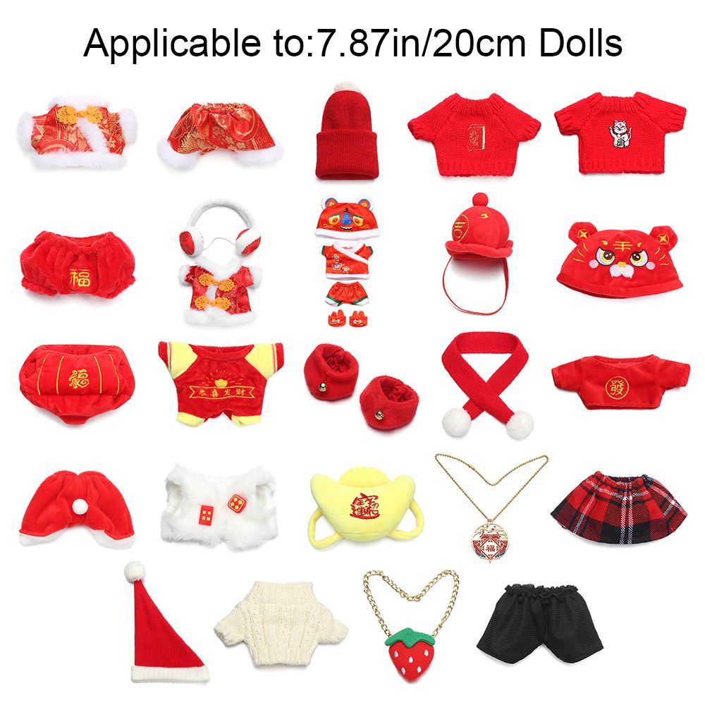 NIUYOU Dolls Clothing Tang Costume New year's Red Clothes Matching DIY Accessories