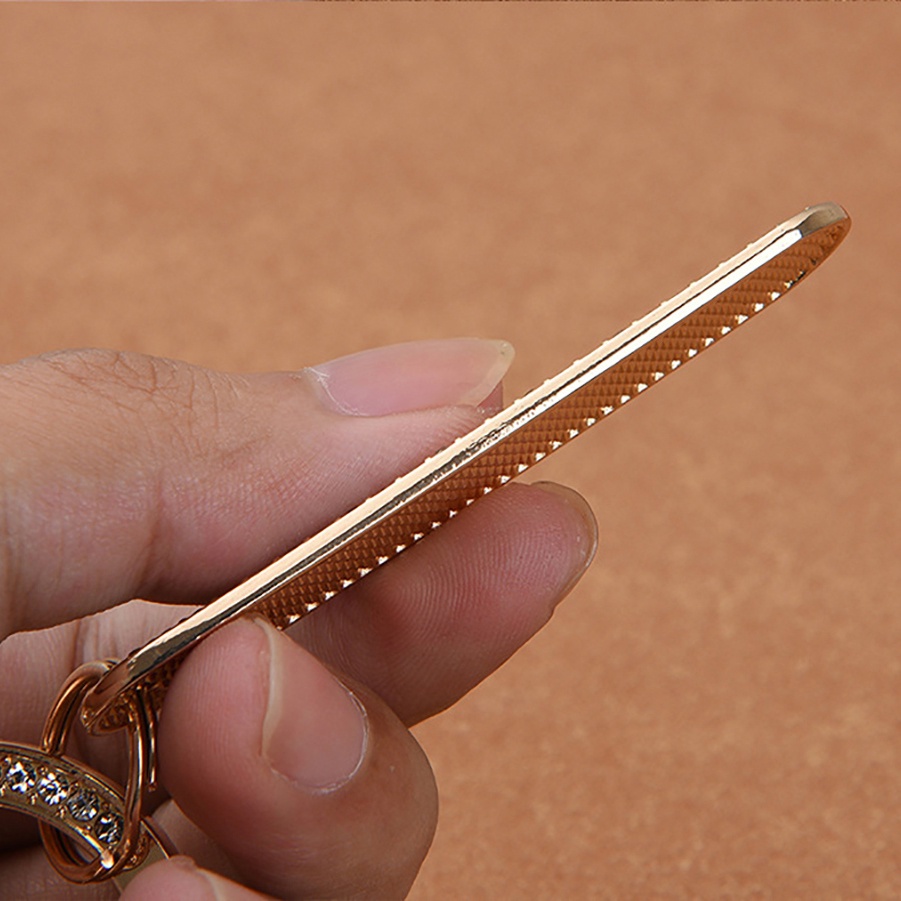 Móc Chìa Khóa Xe Hơi Đính Đá Có Mặt Số Điện Thoại Chống Thất Lạc Thời Trang Cho Nam Và Nữ