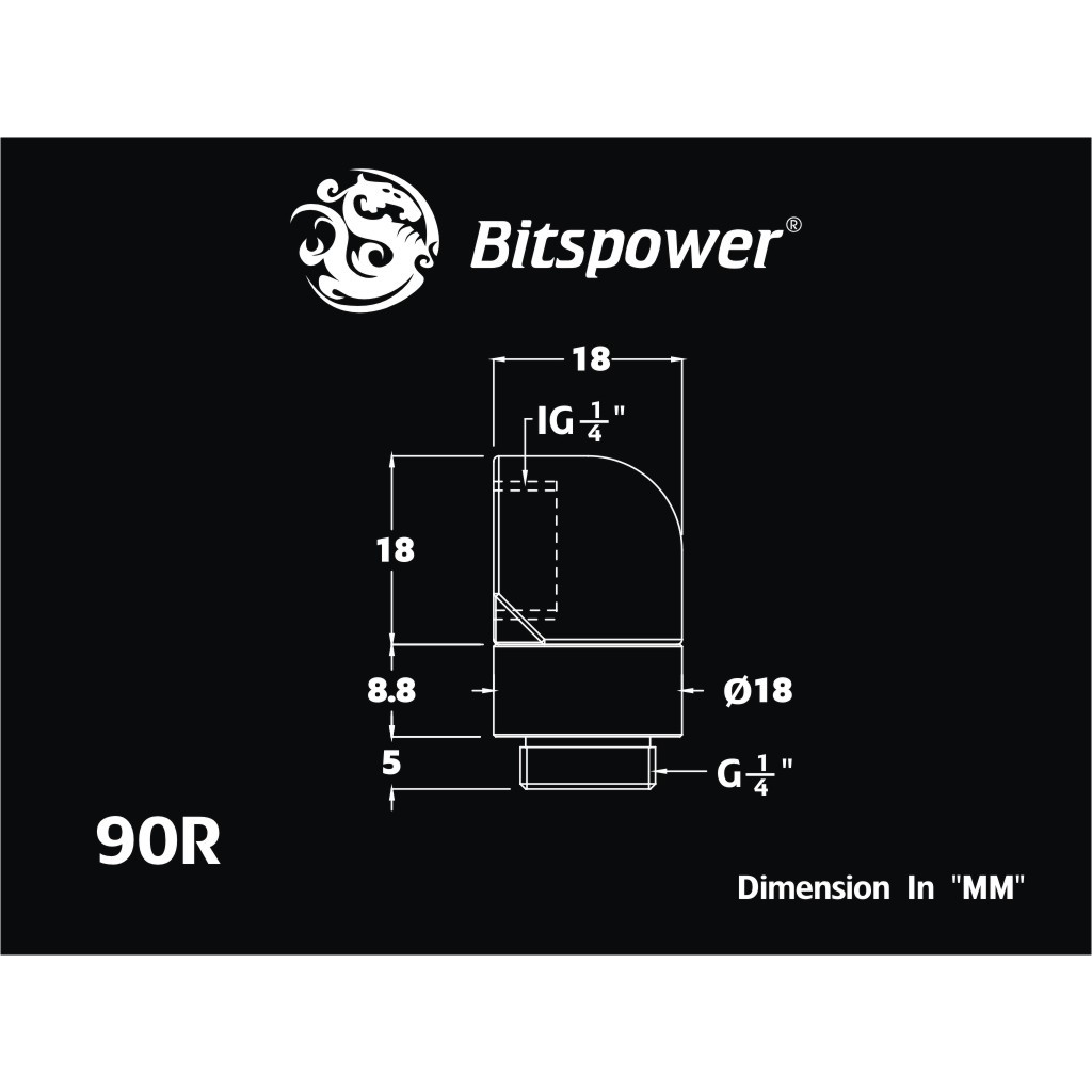 Đầu Nối Dài Mũi Khoan 90 Độ Bitspower G1 4 Deluxe Bp-ft-dw90r | BigBuy360 - bigbuy360.vn