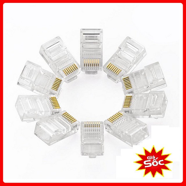 Đầu Bấm Dây Mạng 💖𝐅𝐫𝐞𝐞𝐬𝐡𝐢𝐩💖 Hạt Mạng Xịn Giá Rẻ AMP RJ45 ST19