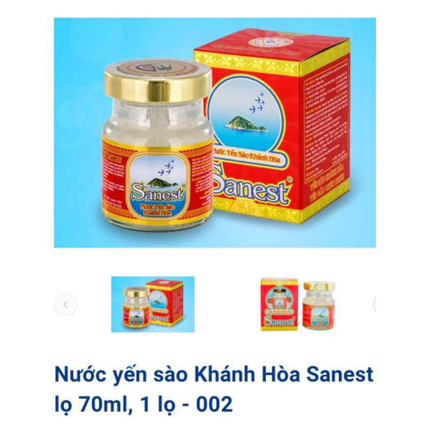 Nước yến Sanest / Sanvinest (Yến hũ có đường/ko đường)