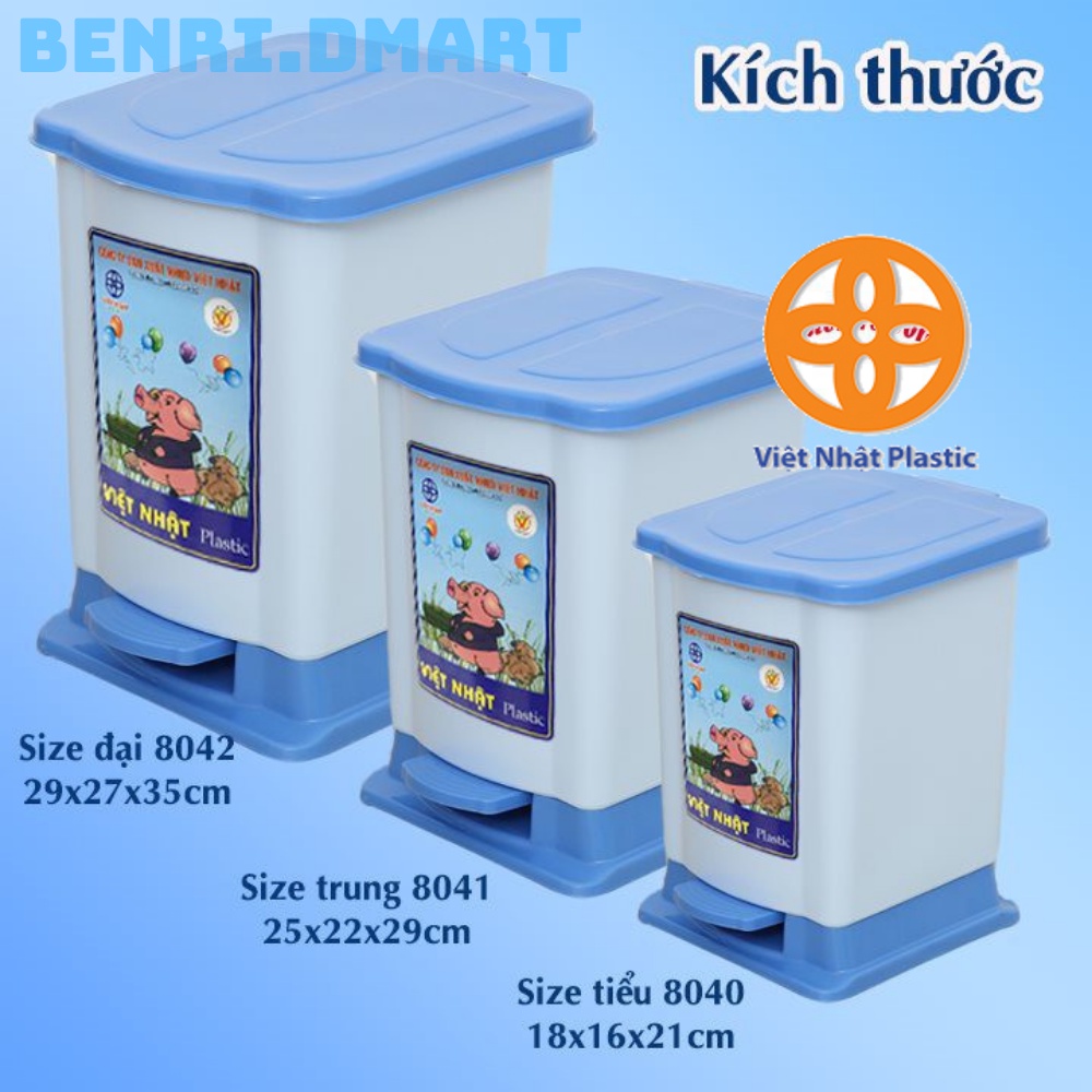 thùng rác bật nắp nhựa Việt Nhật thùng rác nhựa văn phòng nhà bếp