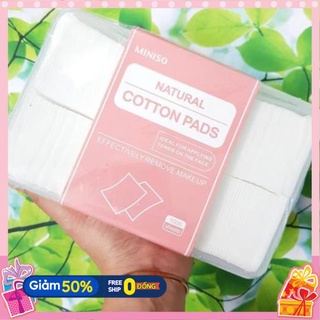 Bông tẩy trang 1000 miếng miniso nhật bản - chính hãng 100% cotton