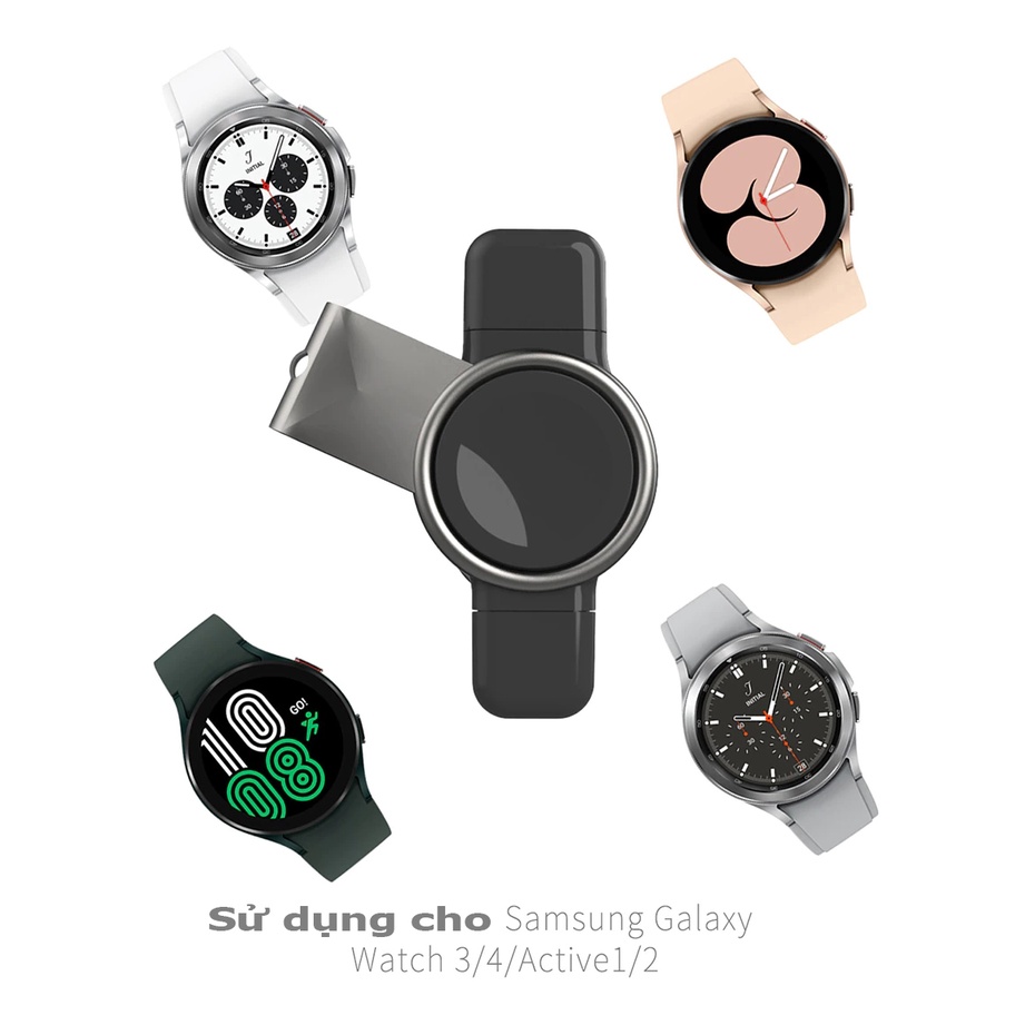 Đế sạc Samsung Galaxy Watch 3/4 và Galaxy Watch Active 1/2 từ tính di động