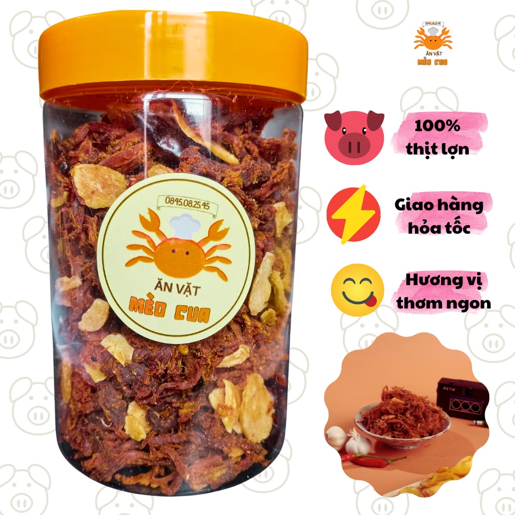 Khô Heo Cháy Tỏi 200g - Ăn Vặt Mèo Cua