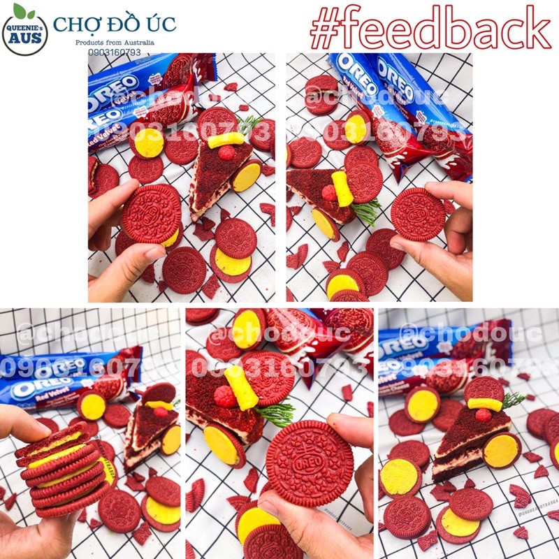 Bánh quy nhân kem OREO Red Velvet nhập Úc 🇦🇺 | BigBuy360 - bigbuy360.vn