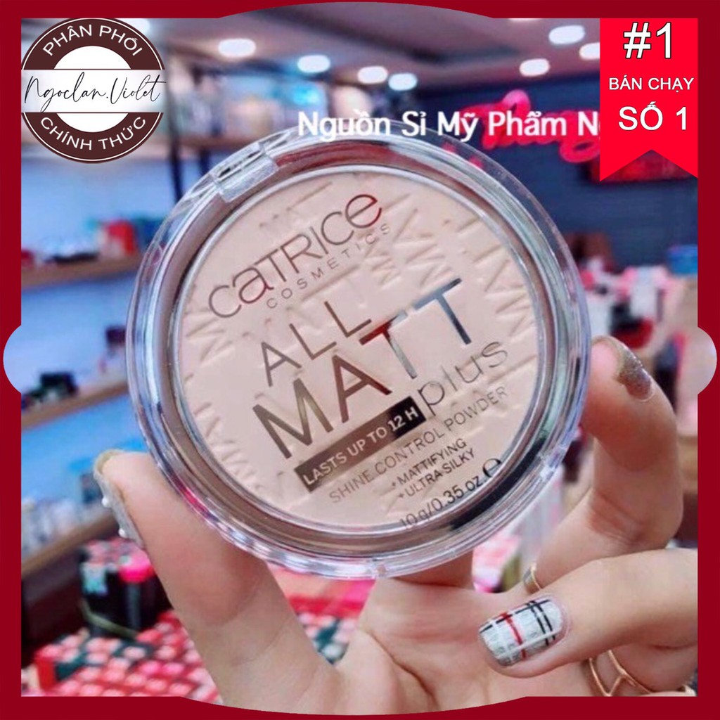 Phấn phủ kiềm dầu hoàn hảo Catrice All Matt Plus Shine Control Powder 10g #010 Trasparent