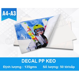 DECAL PP KEO A3( XẤP 50 TỜ)