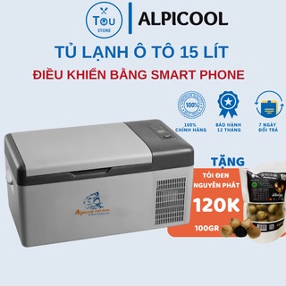 Tủ lạnh ô tô, xe hơi, tủ mát camping 15 lít, tủ lạnh alpicool, bảo hành chính hãng 12 tháng