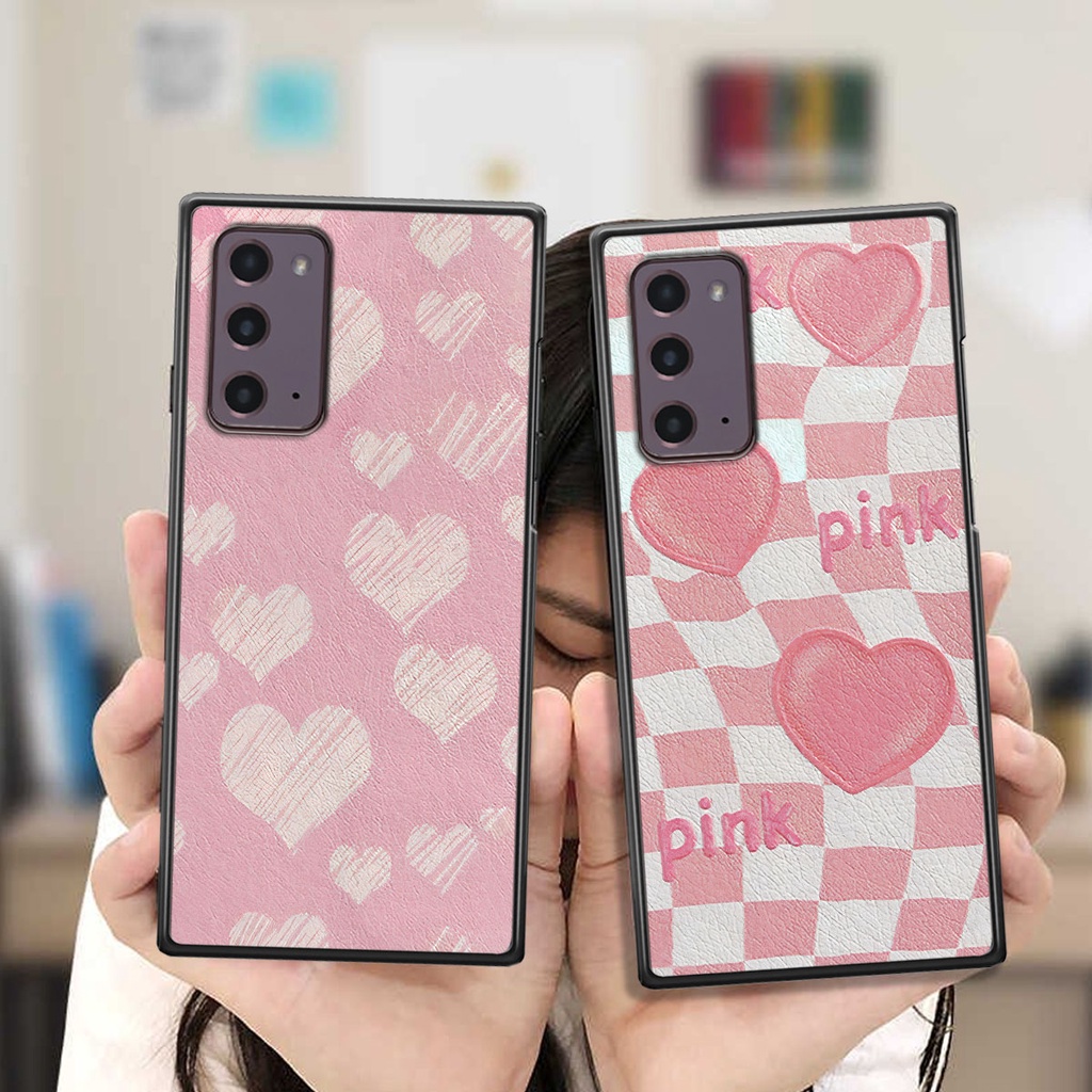 Ốp Samsung Note 20 caro trái tim cá tính, thời trang siêu đẹp, siêu phong cách