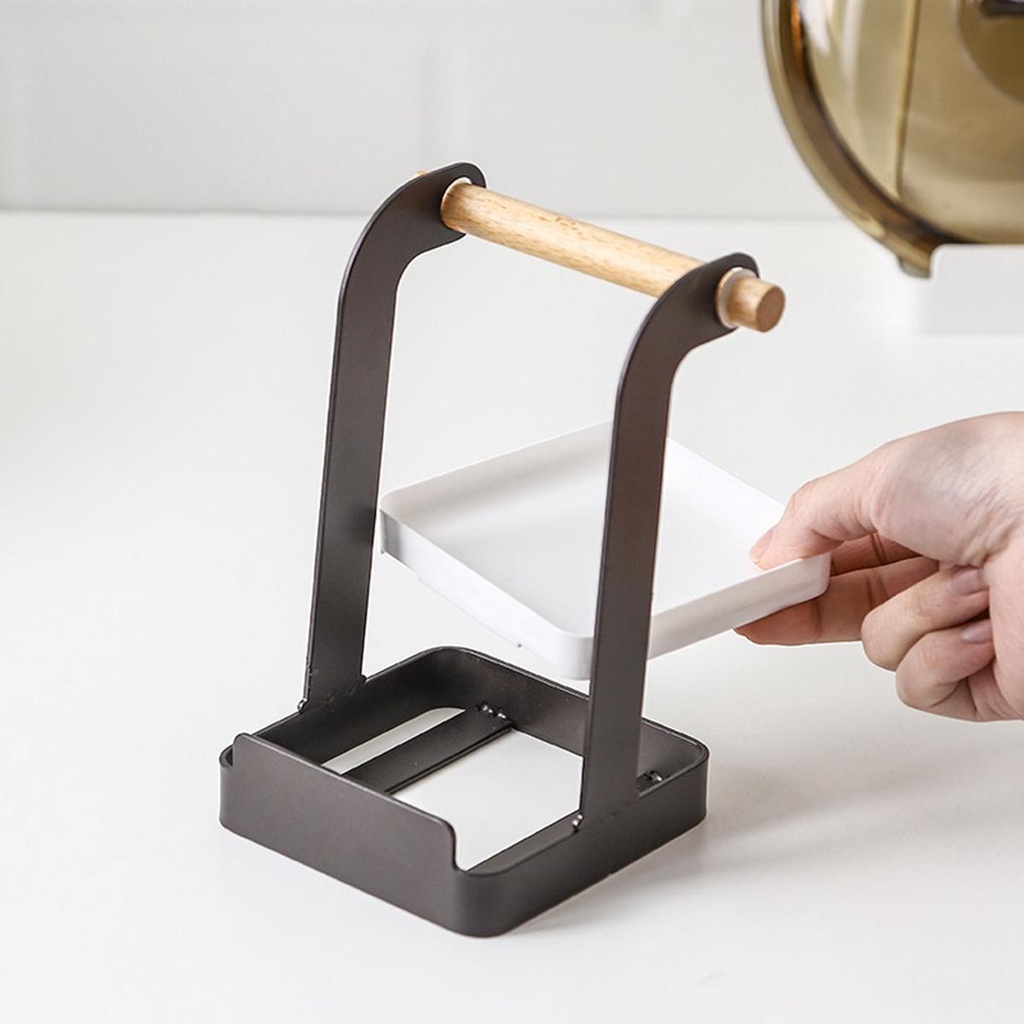 Giá Đỡ Nắp Nồi Bằng Kim Loại Chống Trượt Tiện Dụng Cho Gia Đình