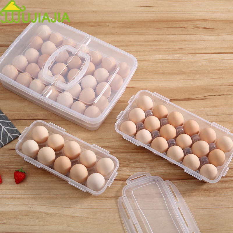 Hộp Đựng Trứng JUJIAJIA Bằng Nhựa Trong Suốt