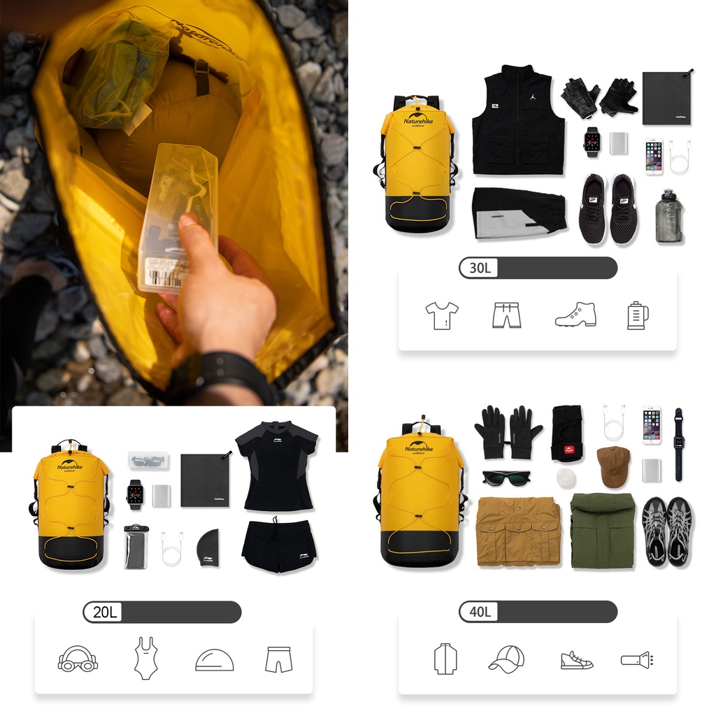 Naturehike Ba Lô Chất Liệu TPU Chống Thấm Nước Sức Chứa Lớn Tiện Lợi Dễ Sử Dụng