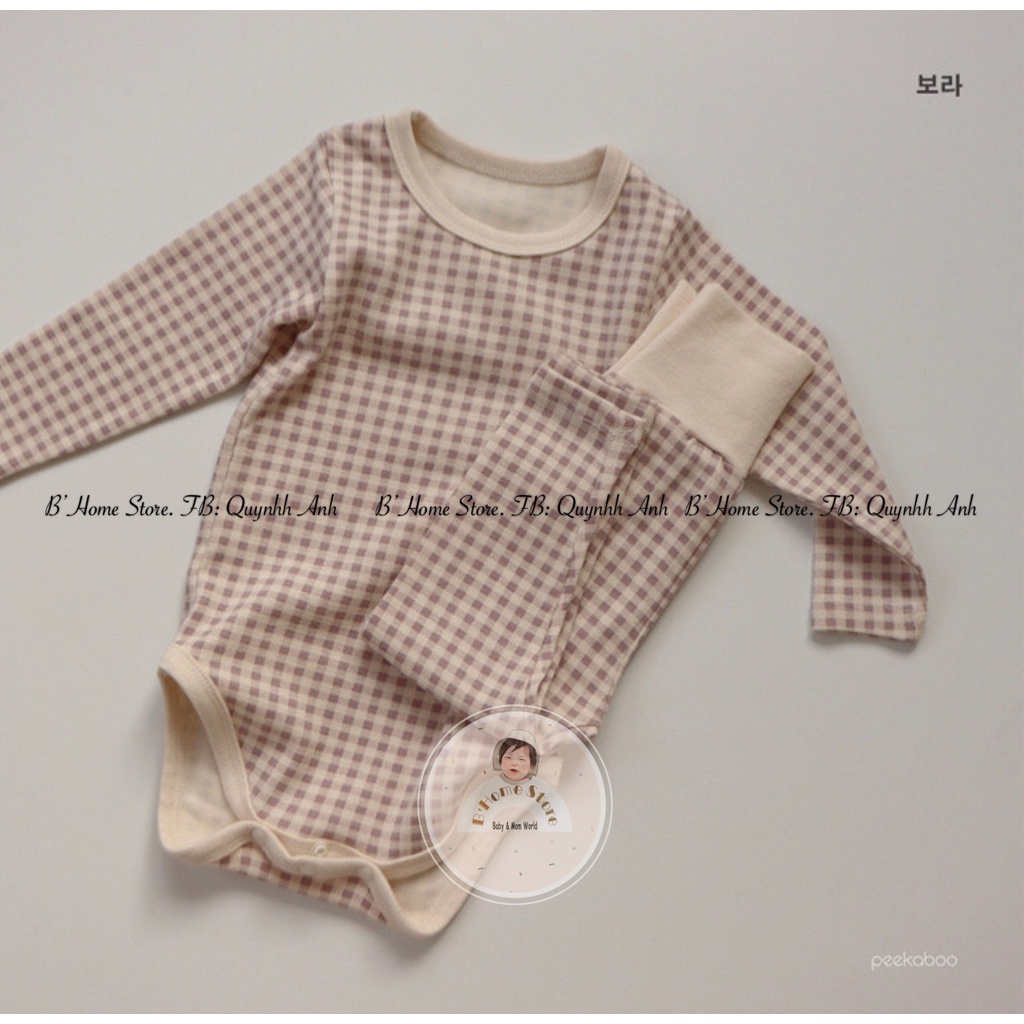 [ HÀNG ĐẶT TRƯỚC BST ChekChek Peekaboo Hàn Quốc Hoạ Tiết Kẻ Tone Màu Pastel Chất Cotton Cho Bé Xuân Hè 2022