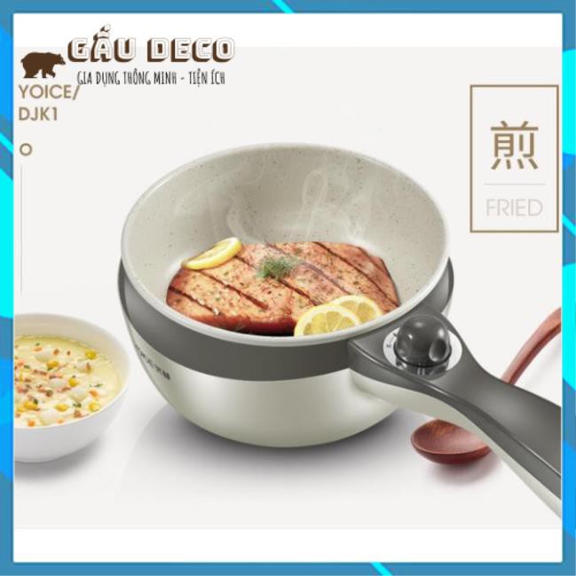 Nồi điện đa năng [FREESHIP] - Chính hãng Yoice - Chống dính, sử dụng đa năng - Nấu lẩu, chiên, xào, luộc inox 304