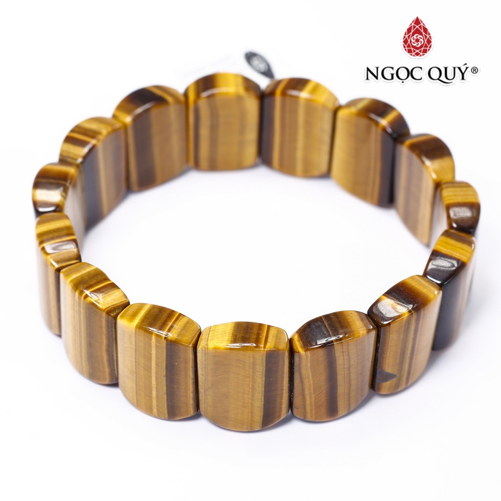 [Mã LT50 giảm 50k đơn 250k] Vòng tay đá thạch anh mắt hổ bản tiger's eye quartz - Ngọc Quý