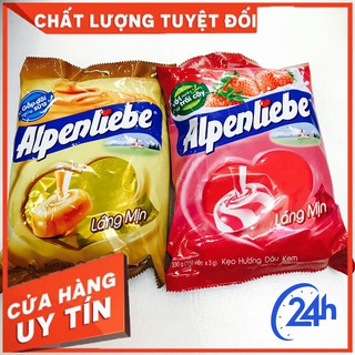 KẸO ALPENLIEBE CỨNG GÓI 330GR VỊ DÂU KEM/ VỊ SỮA CARAMEN