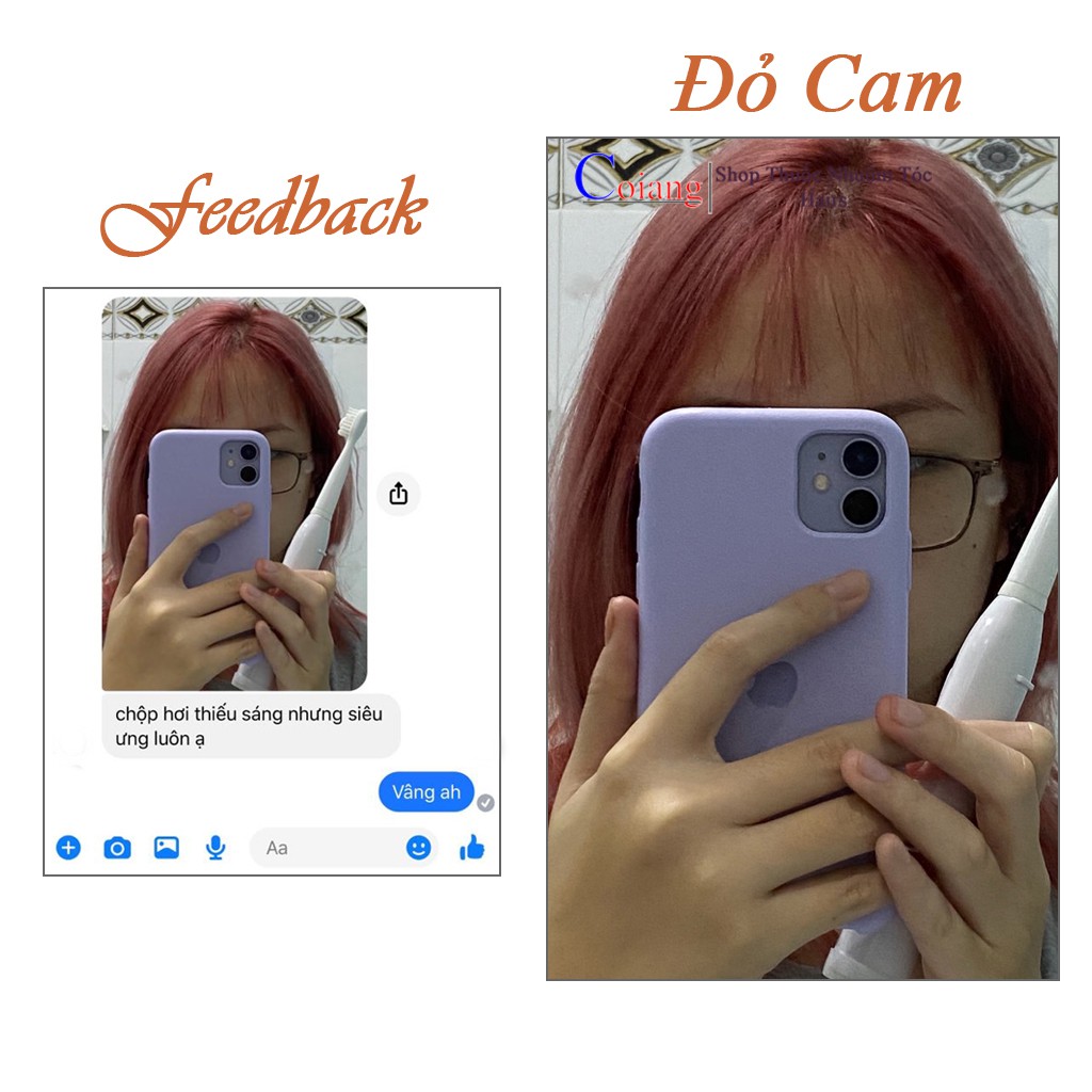 Thuốc nhuộm tóc màu ĐỎ CAM - ORANGE RED cần dùng thuốc tẩy tóc Chenglovehairs, Chenglovehair