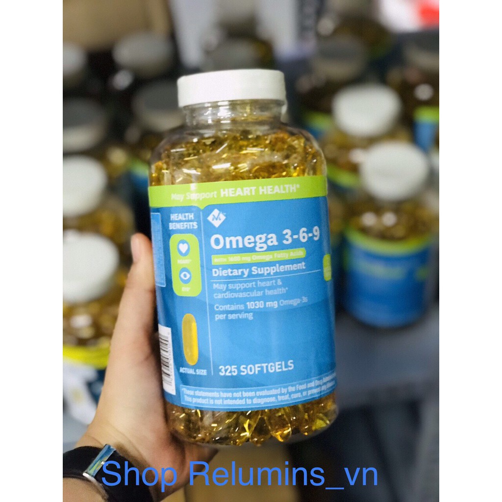 TUẦN  SALE ( Mẫu Mới ) Viên uống Omega 369 Của Mỹ 325 Viên - omega 3-6-9 Member's Mark Supports Heart Health  SALE