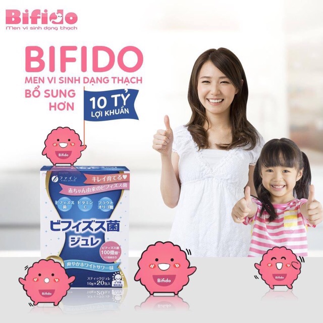 Men vi sinh bifido dạng thạch đến từ nhật bản