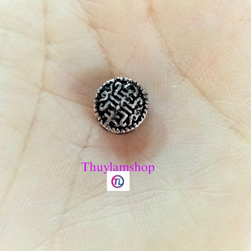 Charm bánh xe song hỉ cát tường bạc s925 vĩnh viễn bảo hành bạc Thuylamshop