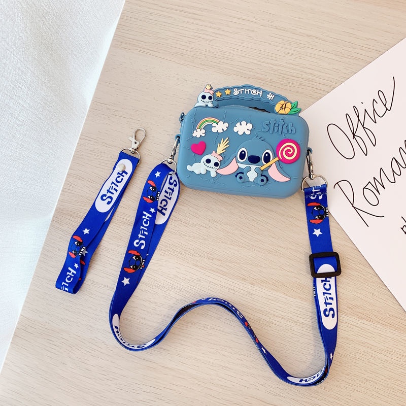 Túi xách silicone mini đeo chéo vai in hình Melody dễ thương cho trẻ em