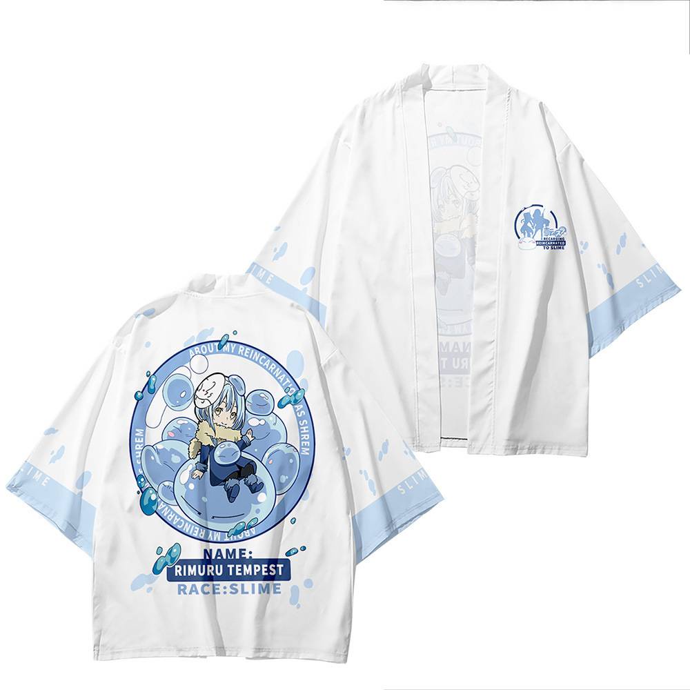 Bh1 Anime Kimono That Time I Got Reincarnated as a Slime Haori Áo Khoác Ngoài Rimuru Tempest hb1