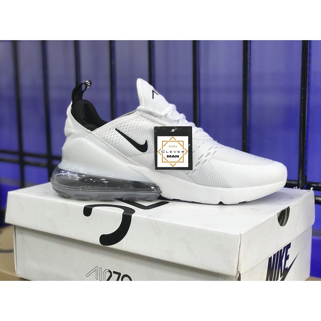 Giày Thể Thao Air Max 270 Full Trắng Cổ Thấp Phù Hợp Cho Nam Và Nữ Clever Man Store