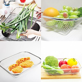 BỘ 3 RỔ VUÔNG INOX CHẮC CHẮN ĐẸP MẮT ( CÓ LẺ 1 CÁI)