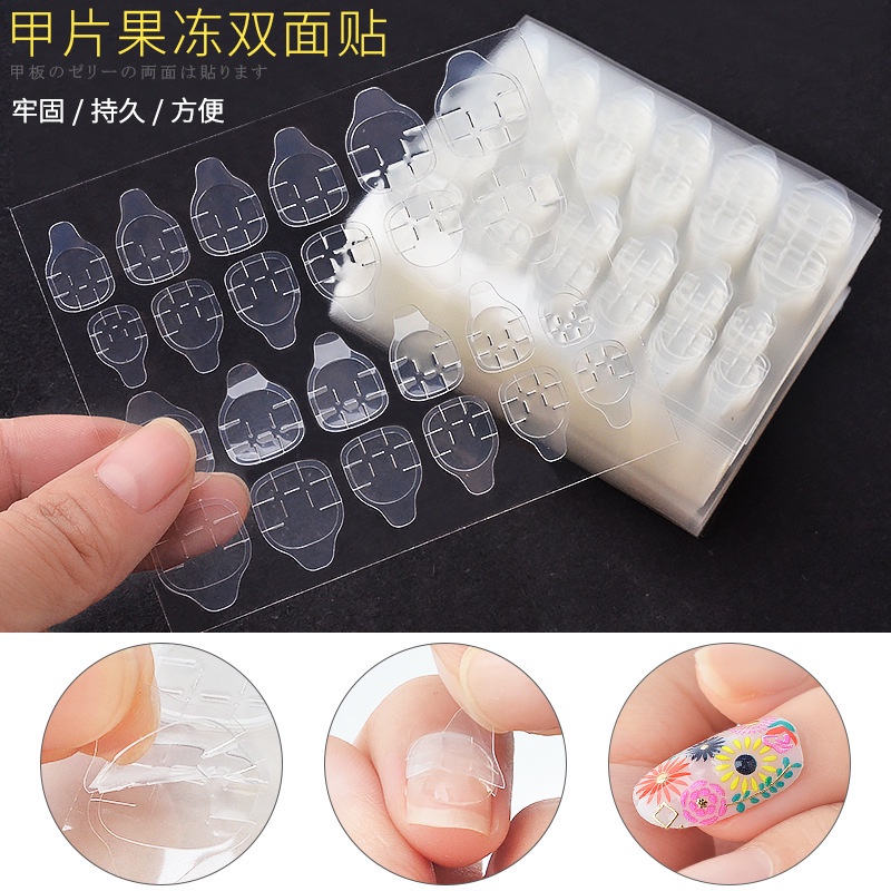 Bộ 24 nhãn dán móng tay MISSCHEERING bằng silicon màu trong suốt độc đáo thời trang nghệ thuật