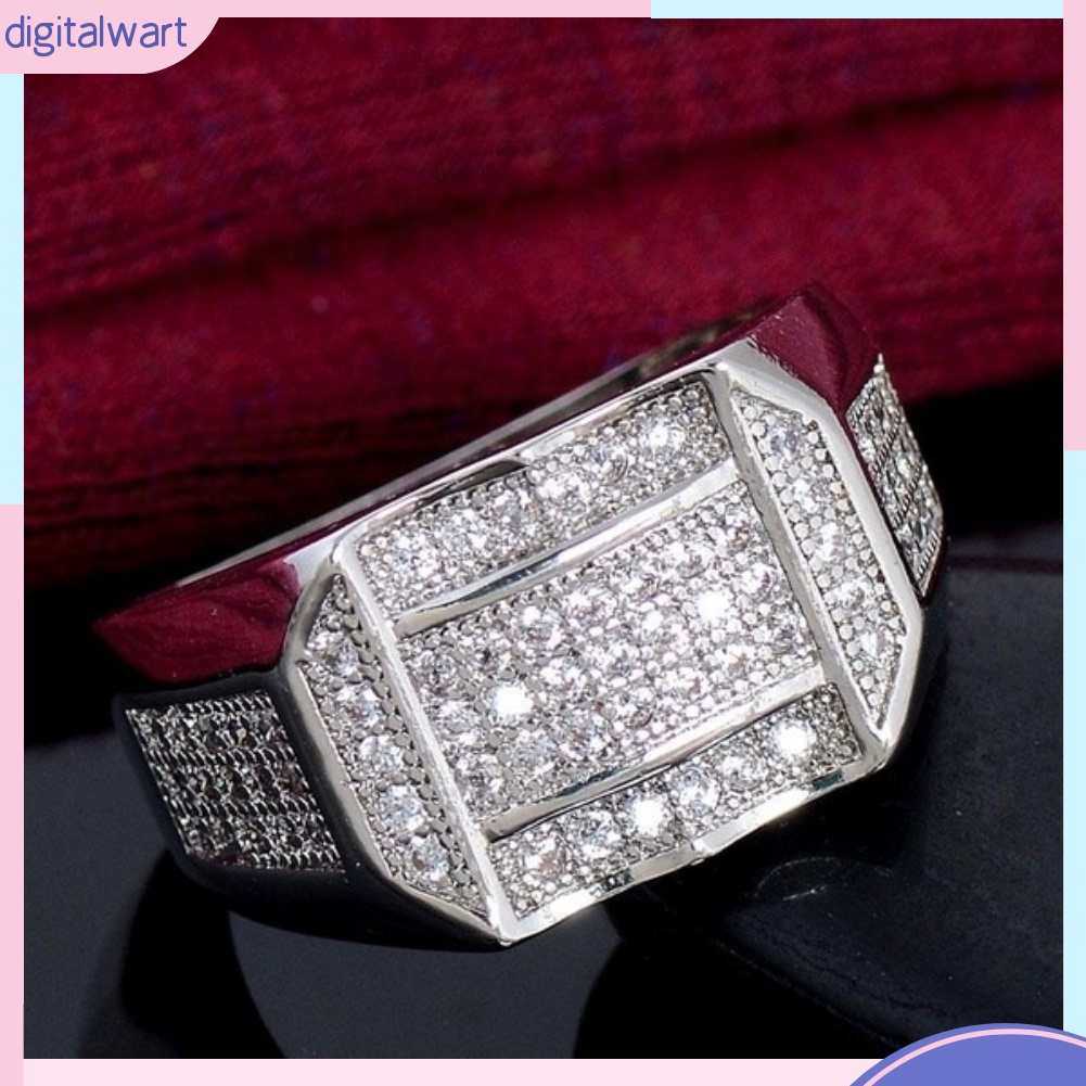 Nhẫn Hợp Kim Đính Đá Thời Trang Dành Cho Nam