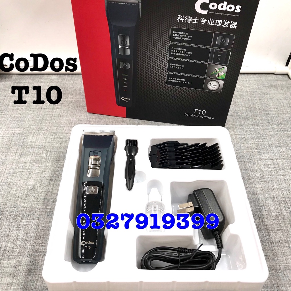 ✅freeship✅  Tông đơ cắt tóc cao cấp CODOS T10 - hàng chính hãng